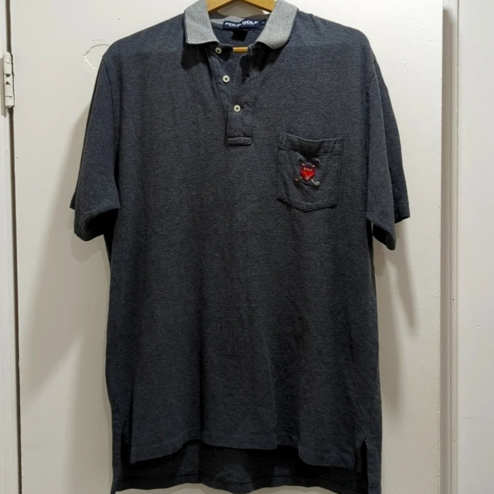 Ralph Lauren Polo Golf Shirt Mens Large Grey